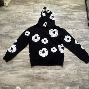 Black and White Patterned Men's Hoodie
